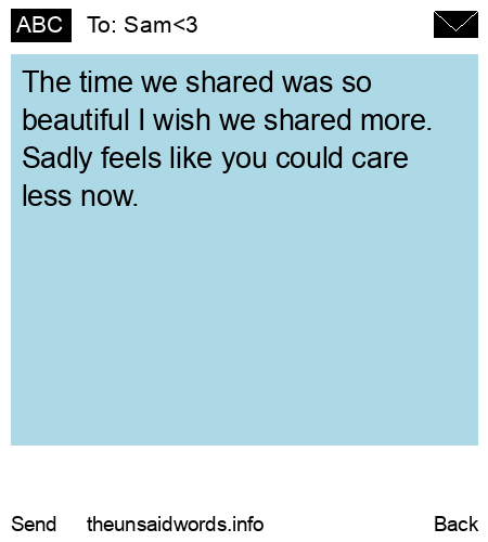 unsent message to Sam<3