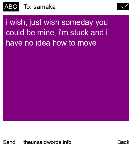 unsent message to samaka