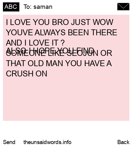 unsent message to saman