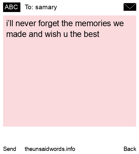 unsent message to samary