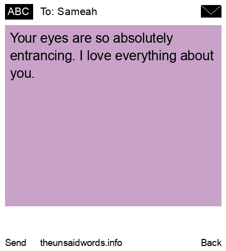 unsent message to Sameah