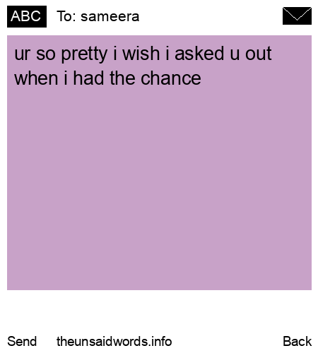 unsent message to sameera