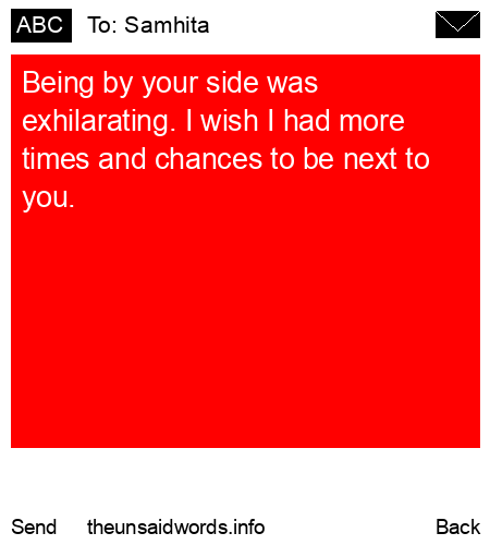 unsent message to Samhita
