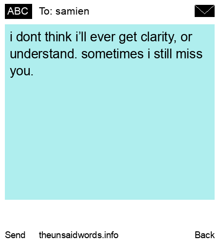 unsent message to samien