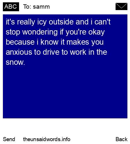 unsent message to samm