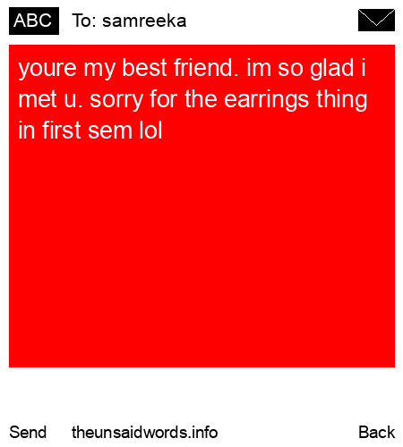 unsent message to samreeka