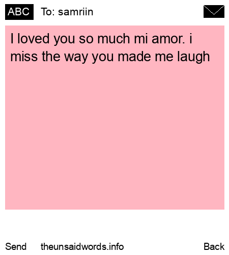 unsent message to samriin