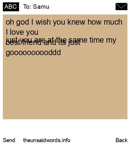 unsent message to Samu