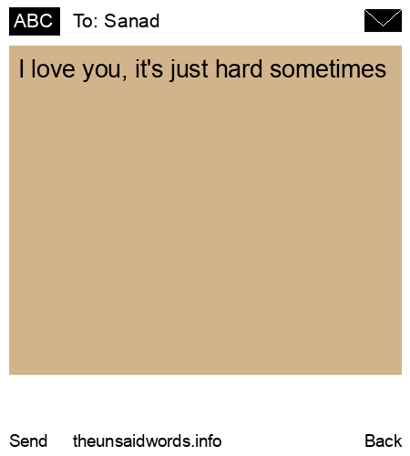 unsent message to Sanad