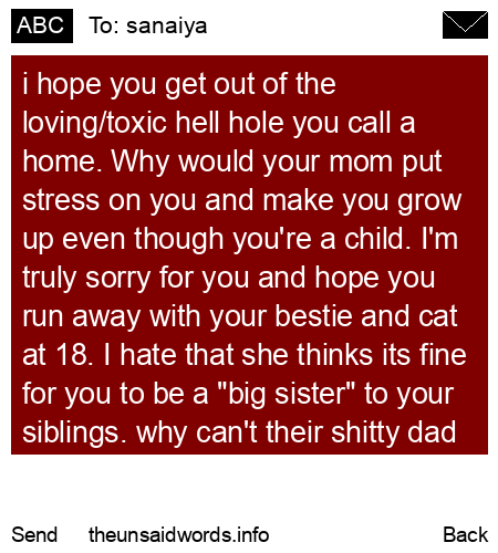 unsent message to sanaiya