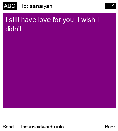 unsent message to sanaiyah