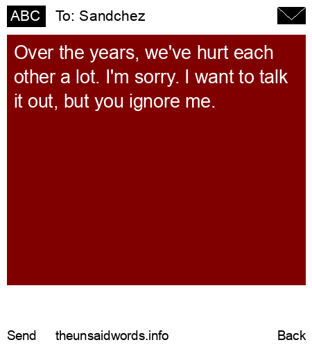 unsent message to Sandchez