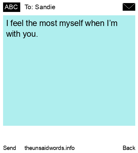 unsent message to Sandie