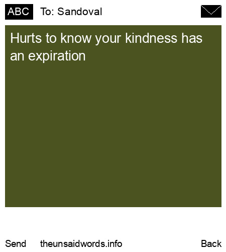 unsent message to Sandoval