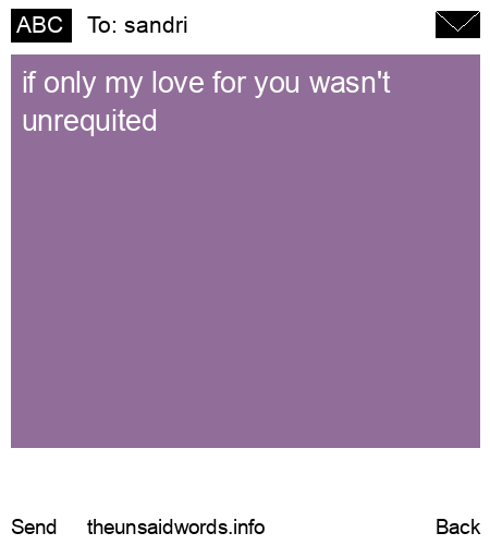 unsent message to sandri