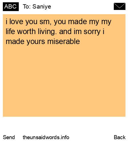 unsent message to Saniye