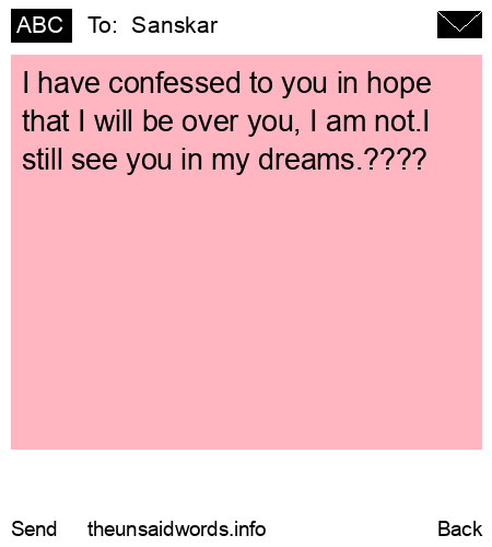 unsent message to  Sanskar