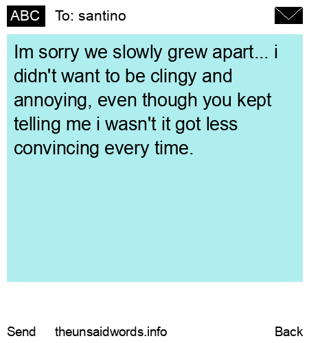 unsent message to santino