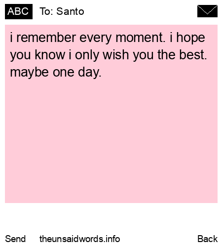 unsent message to Santo 