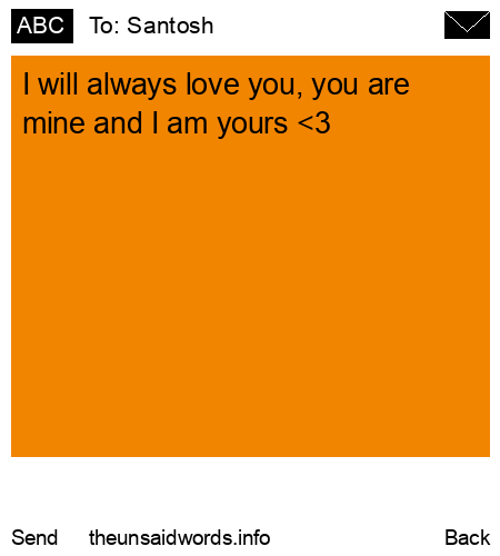 unsent message to Santosh