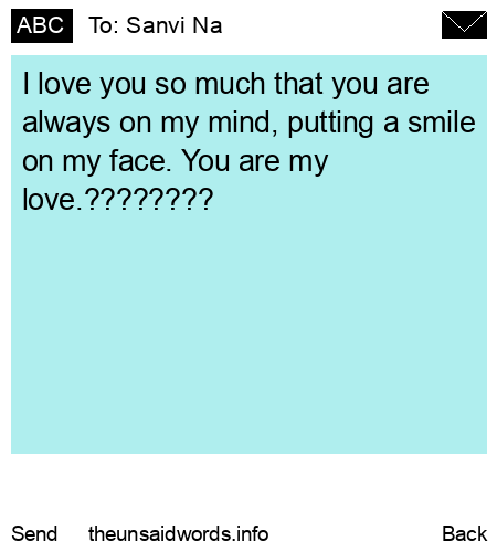 unsent message to Sanvi Na