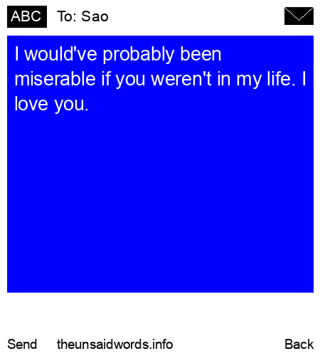 unsent message to Sao