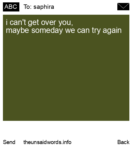 unsent message to saphira