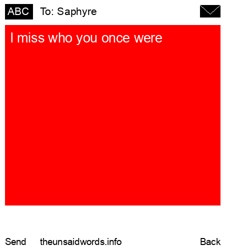 unsent message to Saphyre