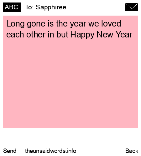 unsent message to Sapphiree