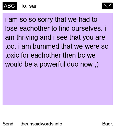 unsent message to sar