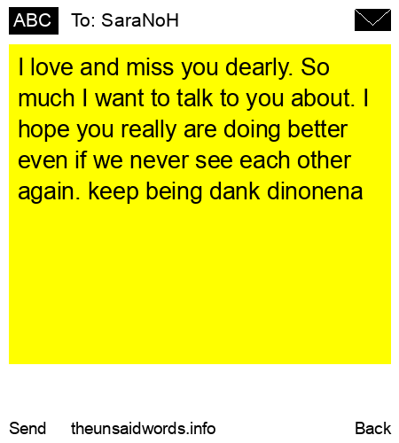 unsent message to SaraNoH