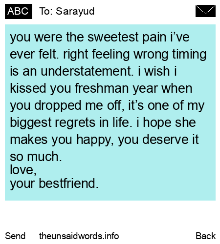 unsent message to Sarayud