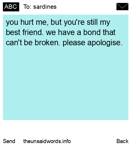 unsent message to sardines