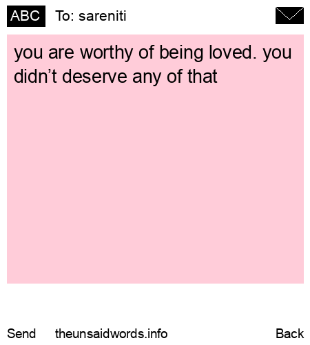 unsent message to sareniti 