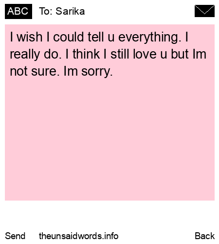 unsent message to Sarika
