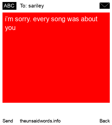unsent message to sariley