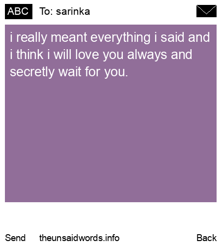 unsent message to sarinka