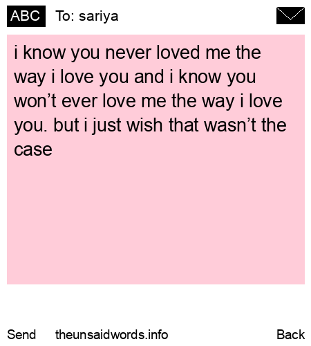 unsent message to sariya