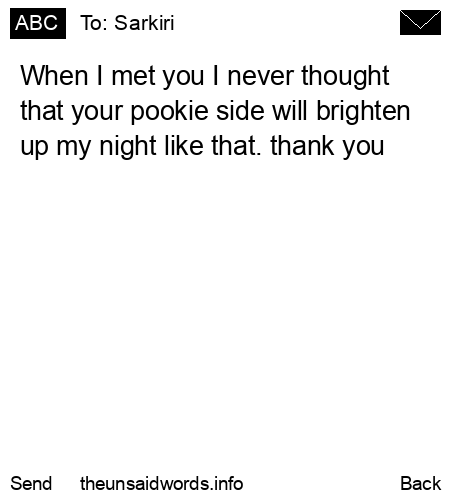 unsent message to Sarkiri