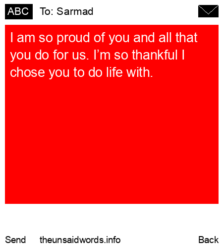 unsent message to Sarmad