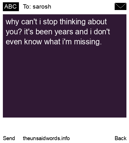 unsent message to sarosh