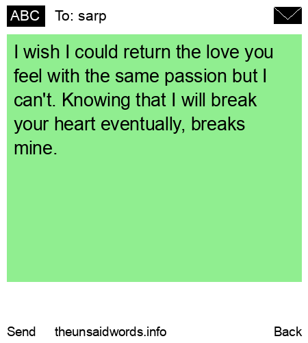 unsent message to sarp