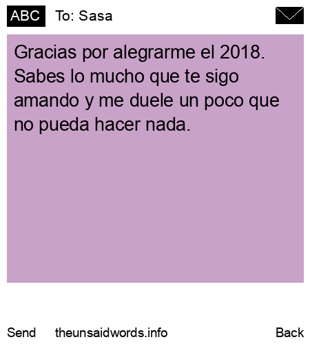 unsent message to Sasa
