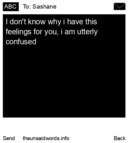 unsent message to Sashane