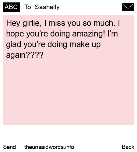 unsent message to Sashelly 