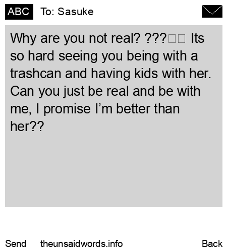 unsent message to Sasuke