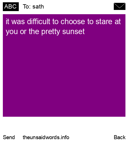 unsent message to sath