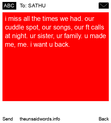 unsent message to SATHU