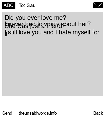 unsent message to Saui
