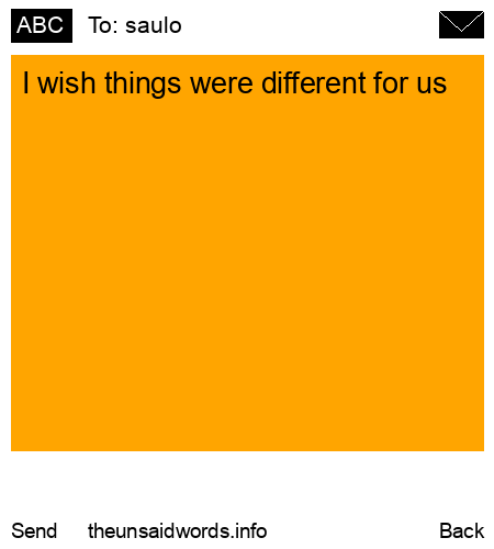 unsent message to saulo 